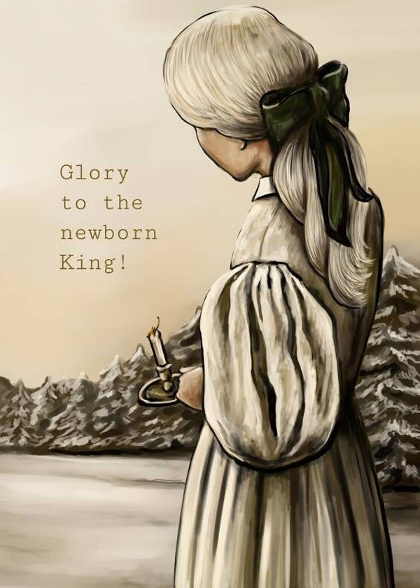 'Glory to the newborn King!'