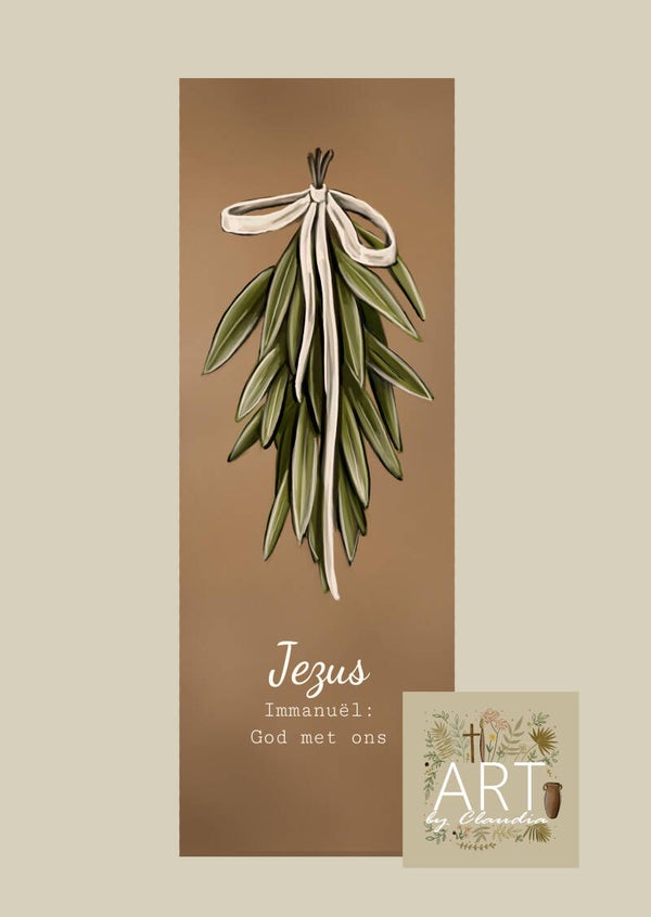 Boekenlegger 'Jezus, Immanuël' (kerst)