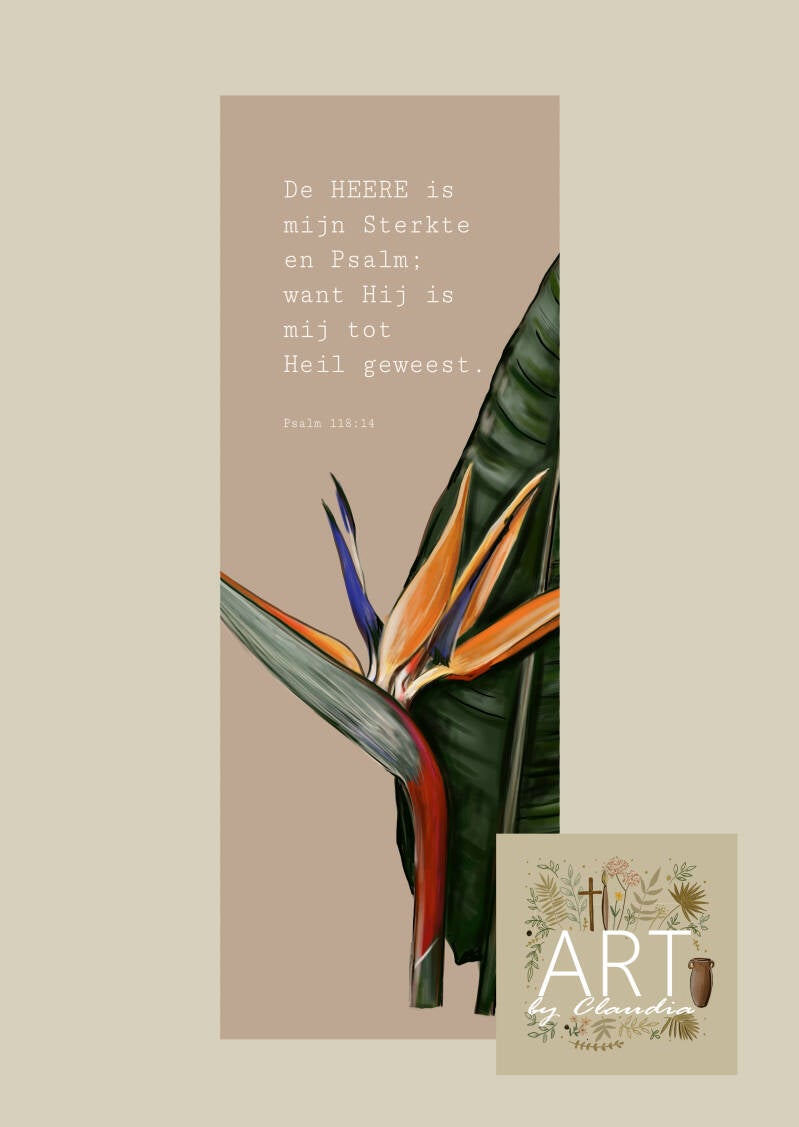 Boekenlegger 'De HEERE is mijn Sterkte en Psalm'