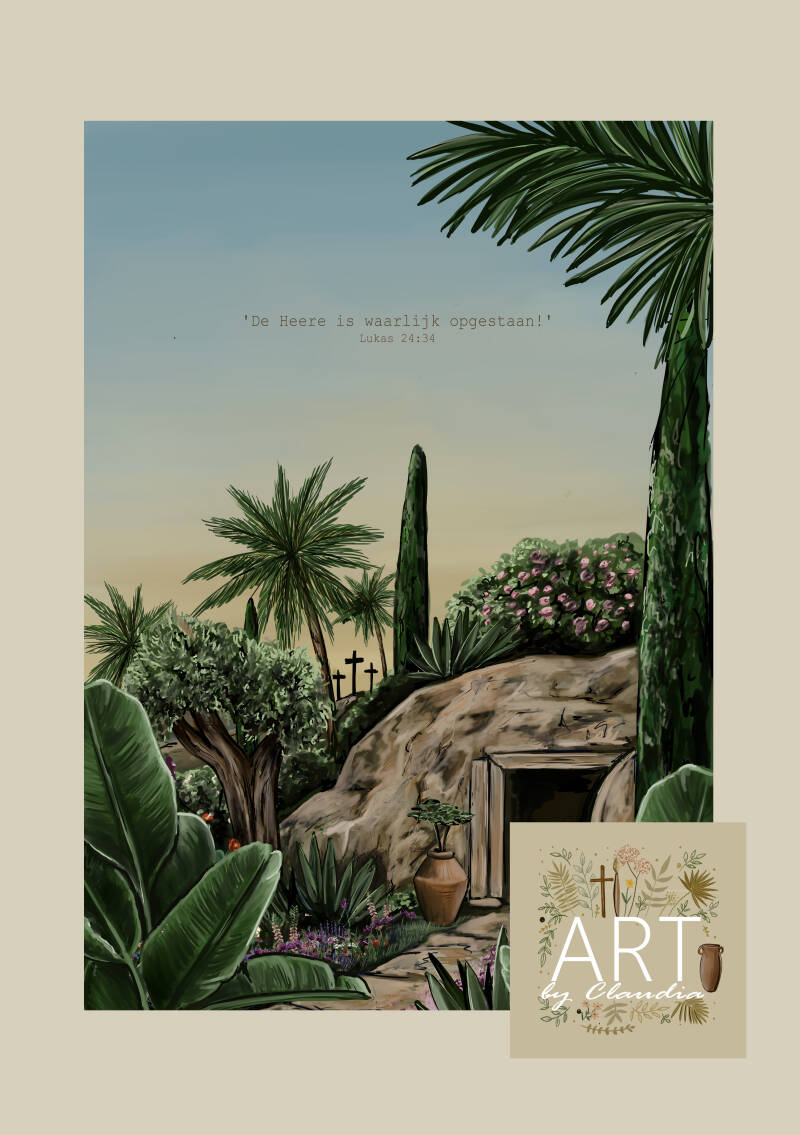 A4 Poster 'De Heere is waarlijk opgestaan'