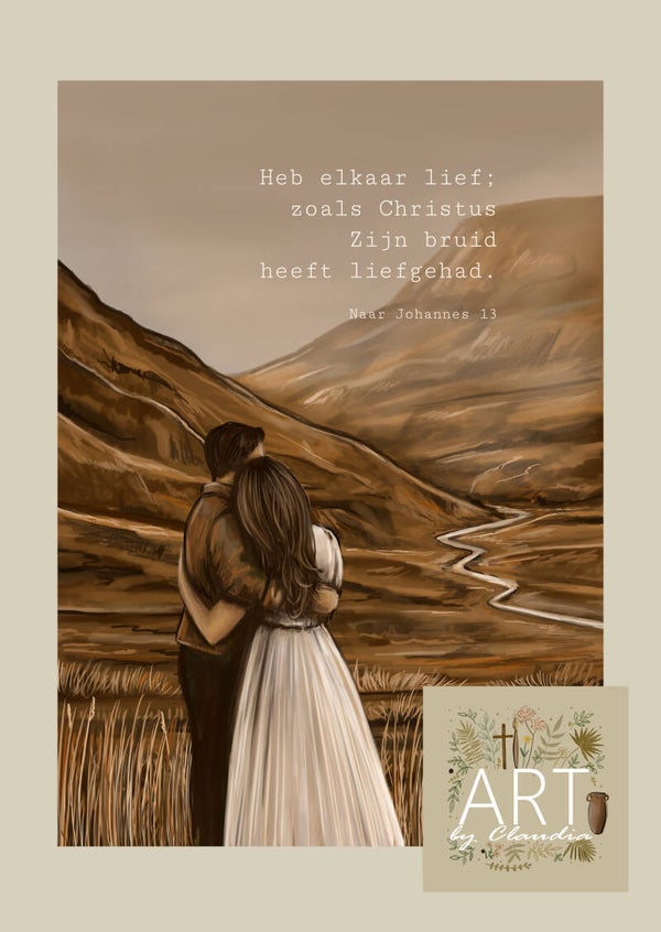 A4 Poster 'Heb elkaar lief'