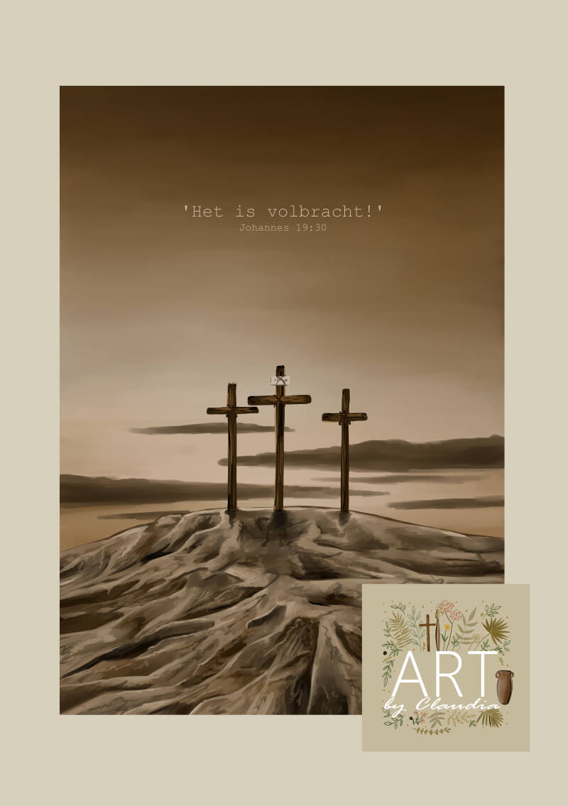 A4 Poster 'Het is volbracht'