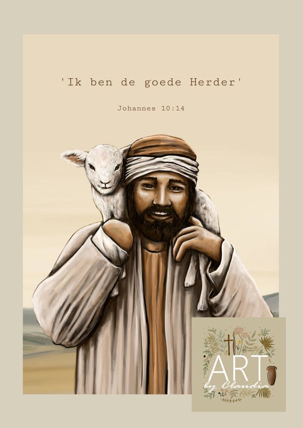 A4 Poster 'Ik ben de goede Herder 2'