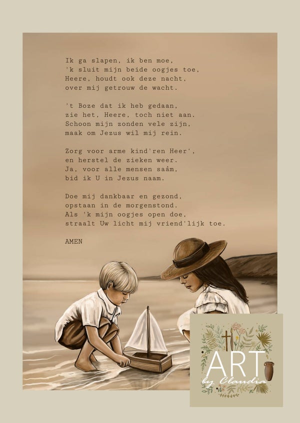 A4 Poster 'Ik ga slapen, ik ben moe'