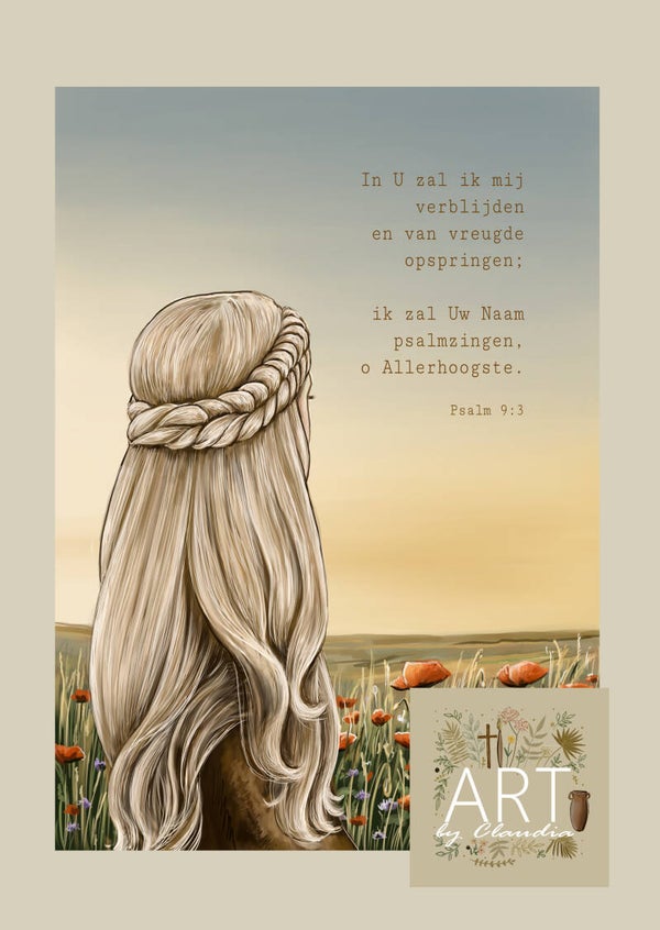 A5 Poster 'In U zal ik mij verblijden'