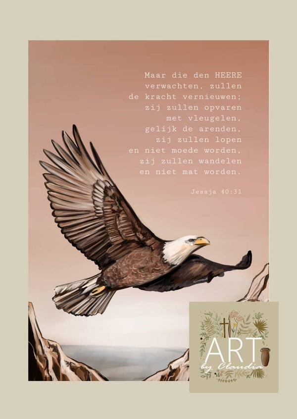 A5 Poster 'Die den HEERE verwachten'