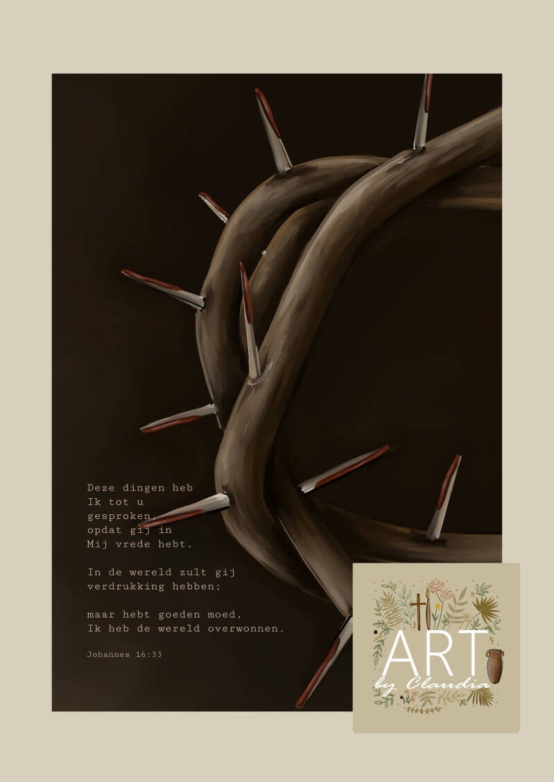 A4 Poster 'Ik heb de wereld overwonnen'