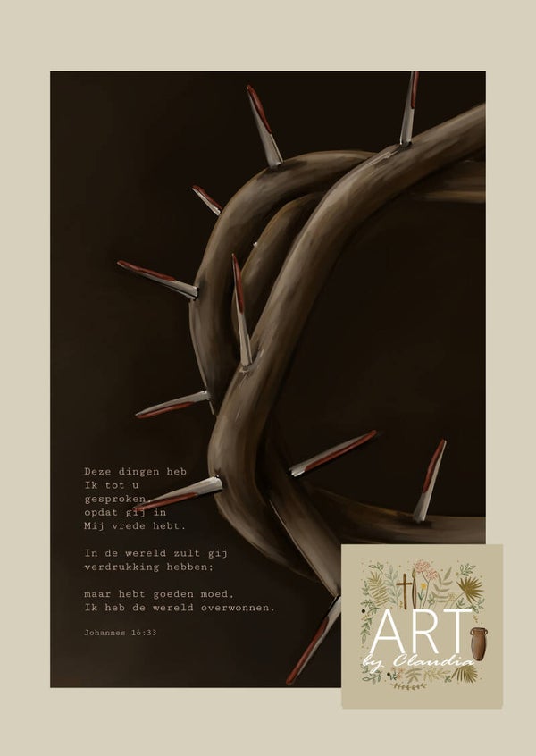 A5 Poster 'Ik heb de wereld overwonnen'