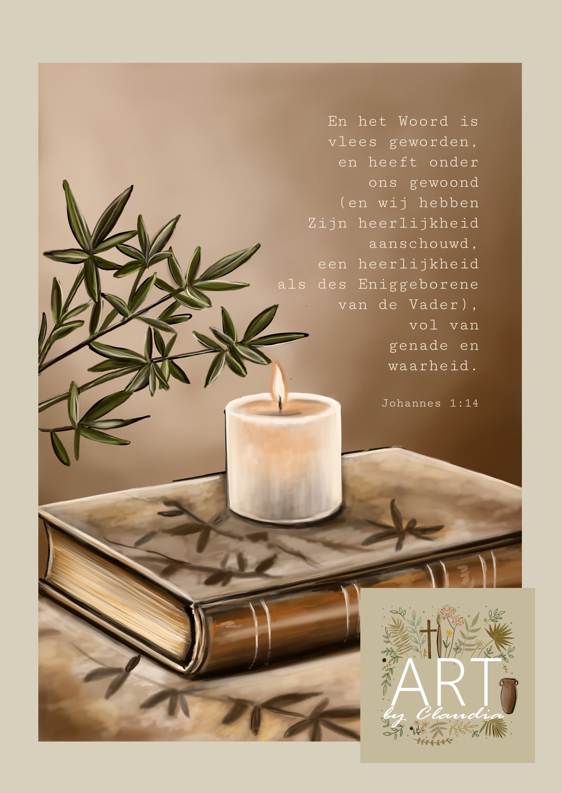 A5 Poster 'Het Woord is vlees geworden'