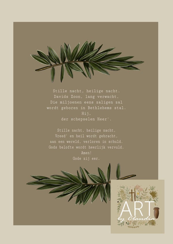 A5 Poster 'Stille nacht, heilige nacht'