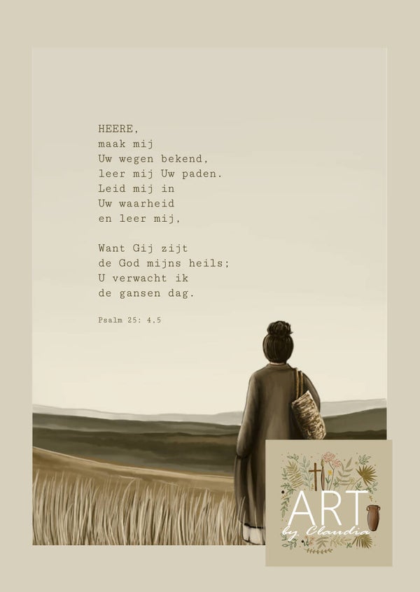 A5 Poster 'HEERE, maak mij Uw wegen bekend'