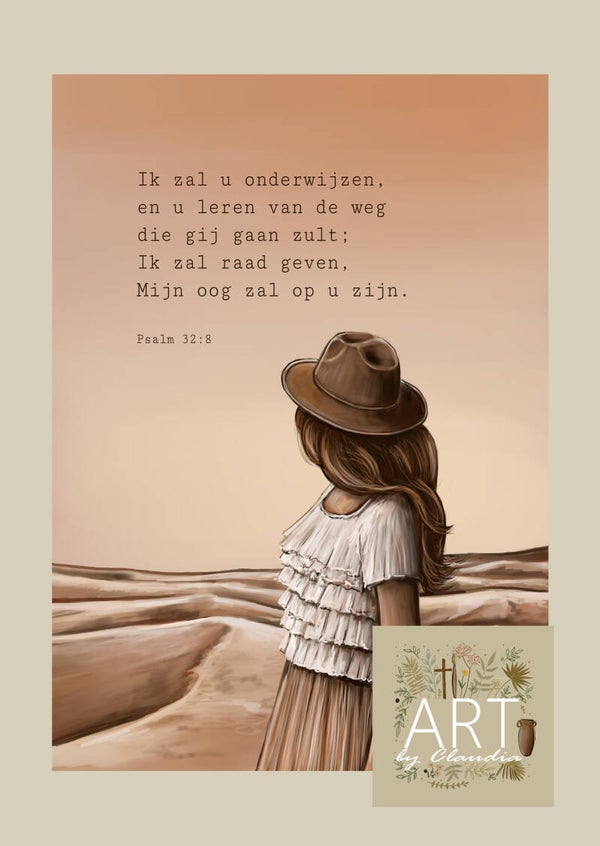 A5 Poster 'Ik zal u onderwijzen en u leren'