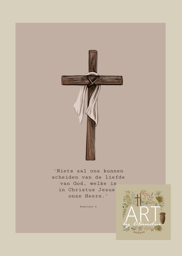 A5 Poster 'Niets zal ons kunnen scheiden van de liefde van God'