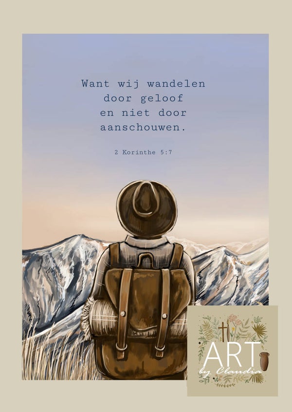 'Want wij wandelen door geloof (man)'