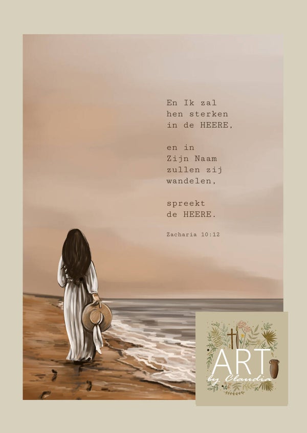 A4 Poster 'Wandelen in Zijn Naam'