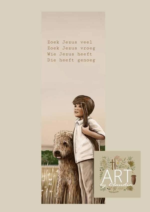 Boekenlegger 'Zoek Jezus veel, jongen'