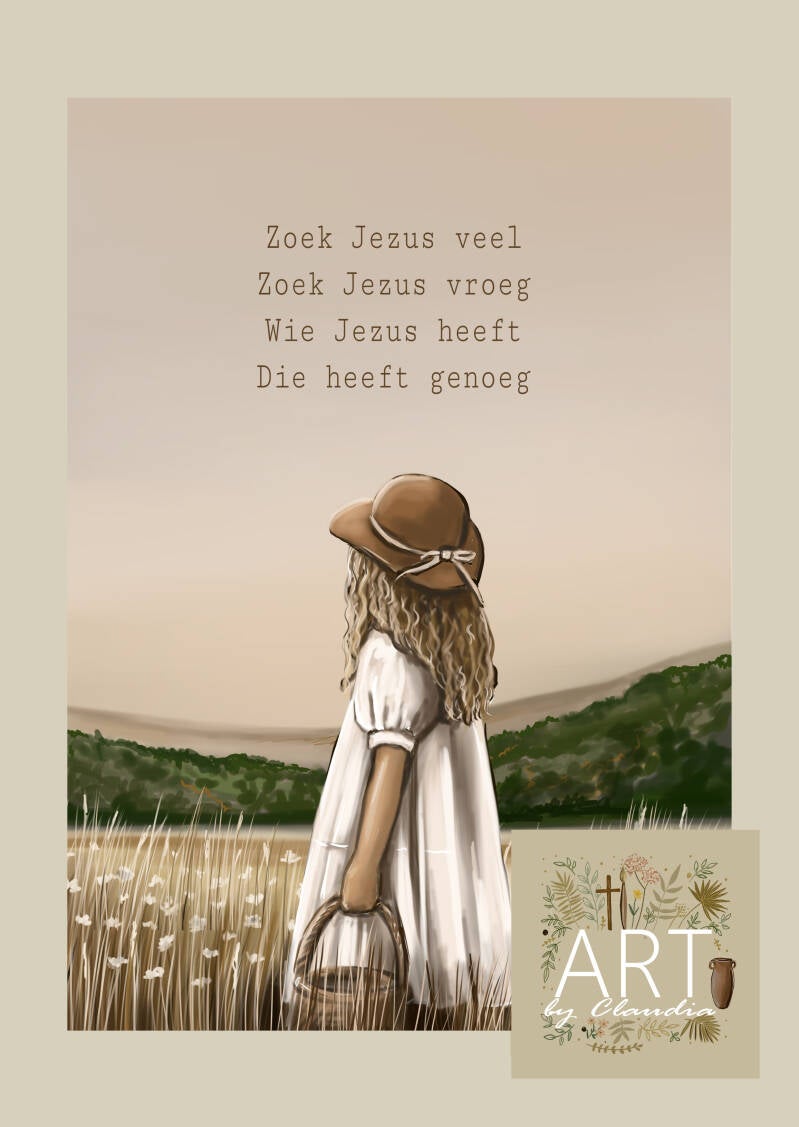 A3 Poster 'Zoek Jezus veel, meisje'