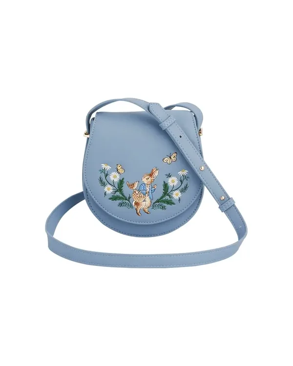 Fable England x Peter Rabbit Blauwe Geborduurde Zadeltas