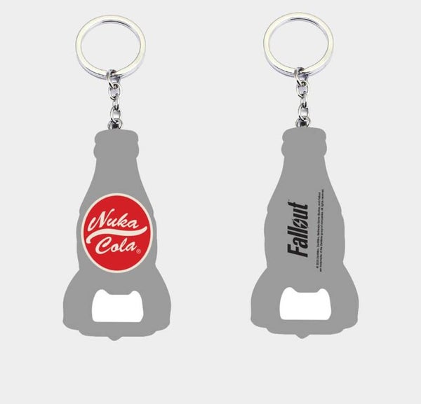Fallout Keychain with Bottle Opener Nuka Cola Logo