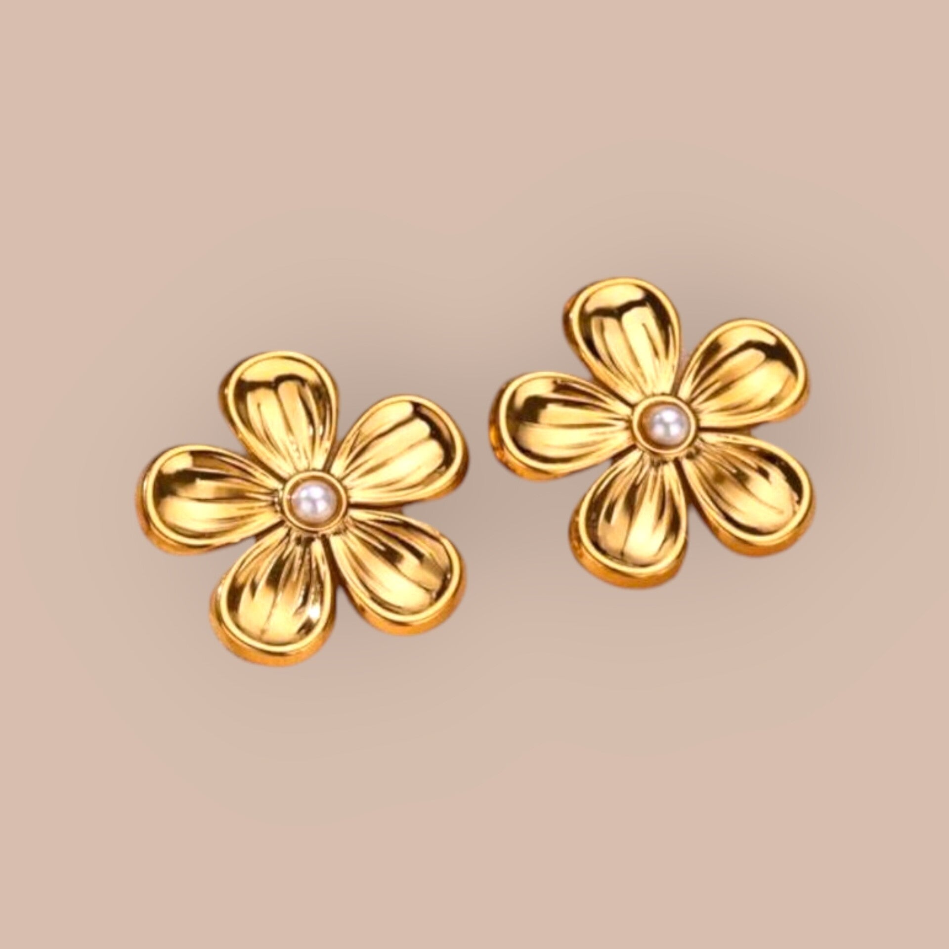 Pearl Flower Studs