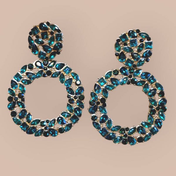 Oorbellen Circle Green Blush