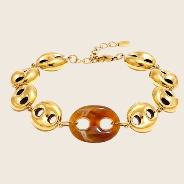 Amber Bean Armband