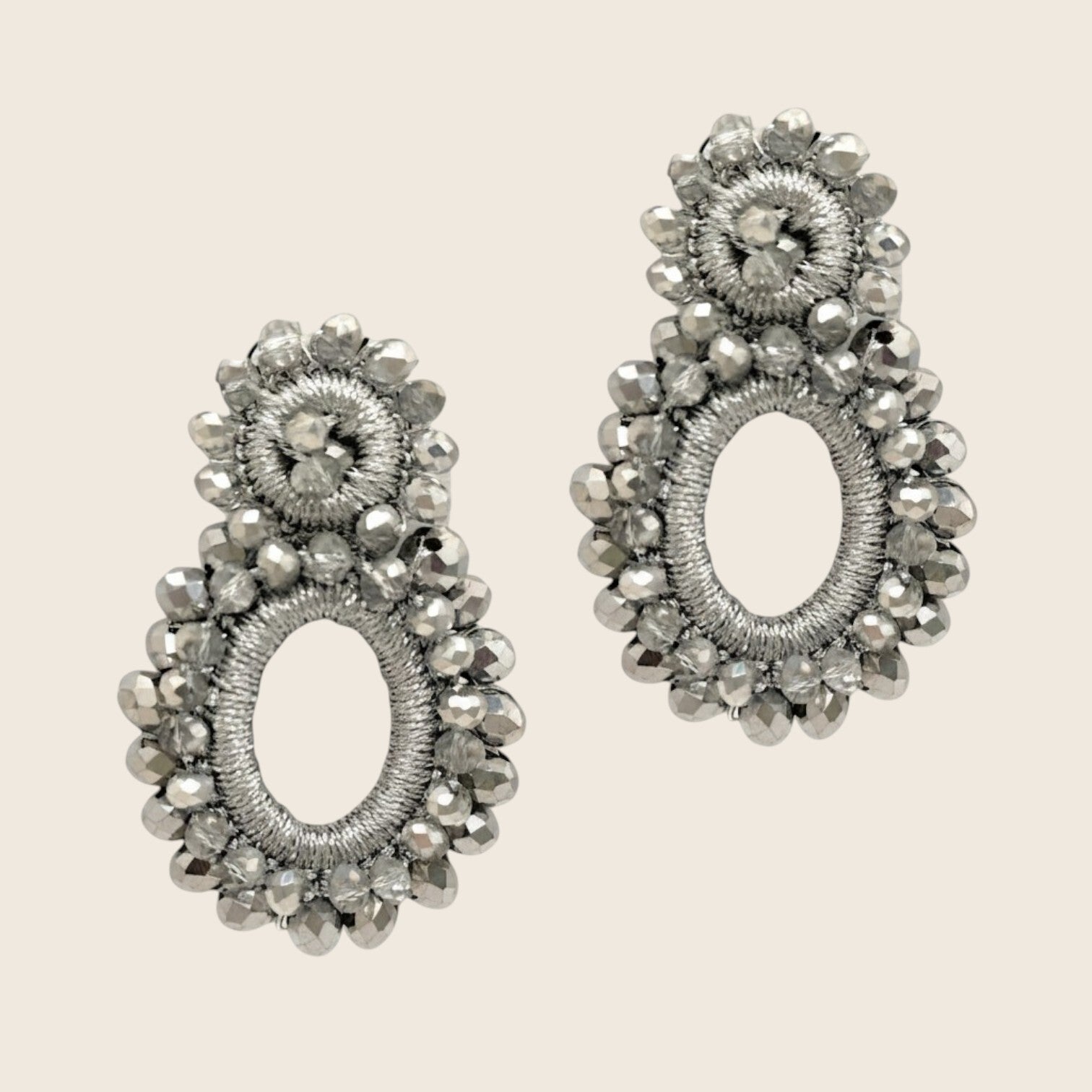 Amber Bloom Oorbellen Zilver