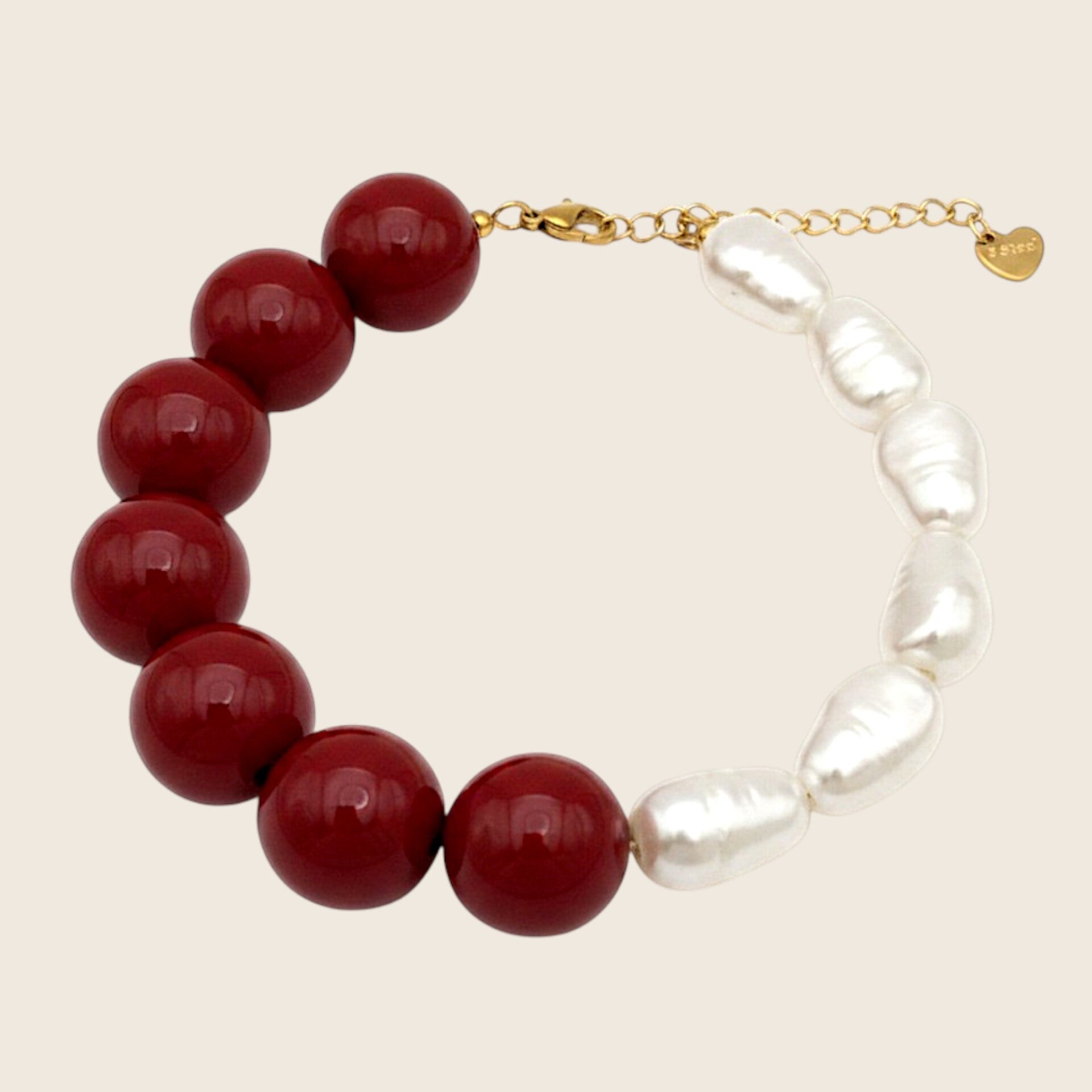 Burgundy Pearl Bracelet