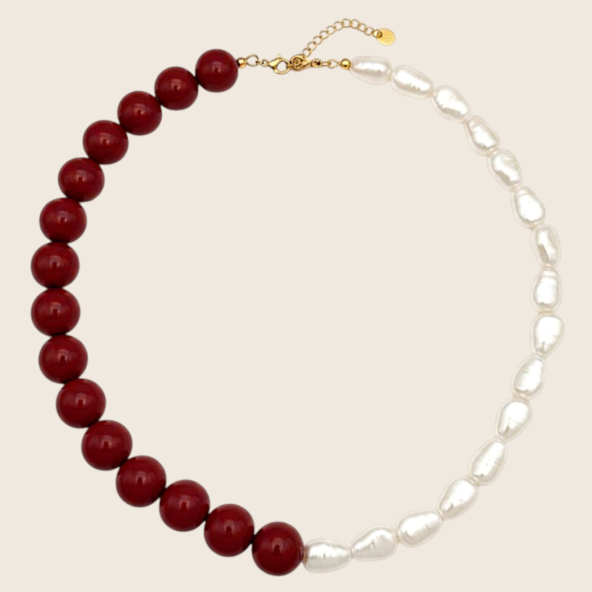 Burgundy Pearl Necklace
