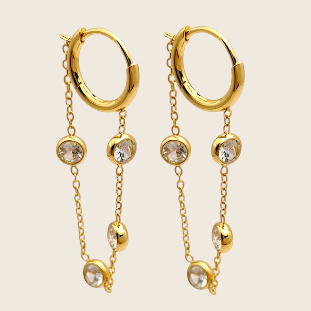 Crystal Cascade Hoops