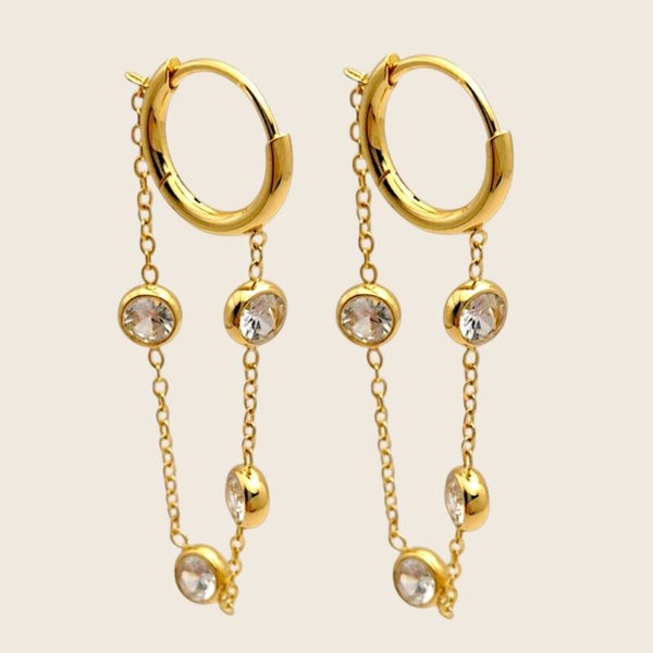 Crystal Cascade Hoops