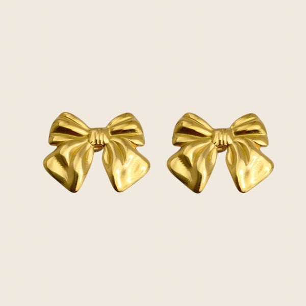 Golden Bow Studs