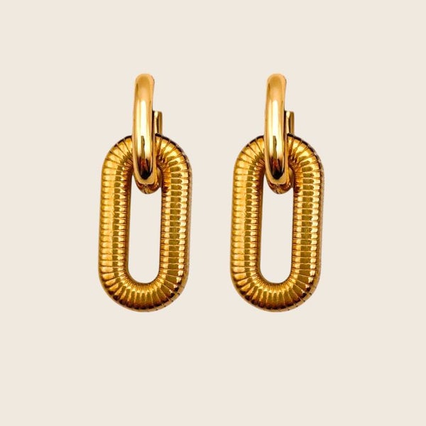 Golden Link Oorbellen