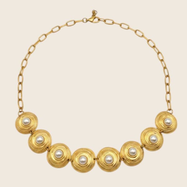 Golden rosette ketting