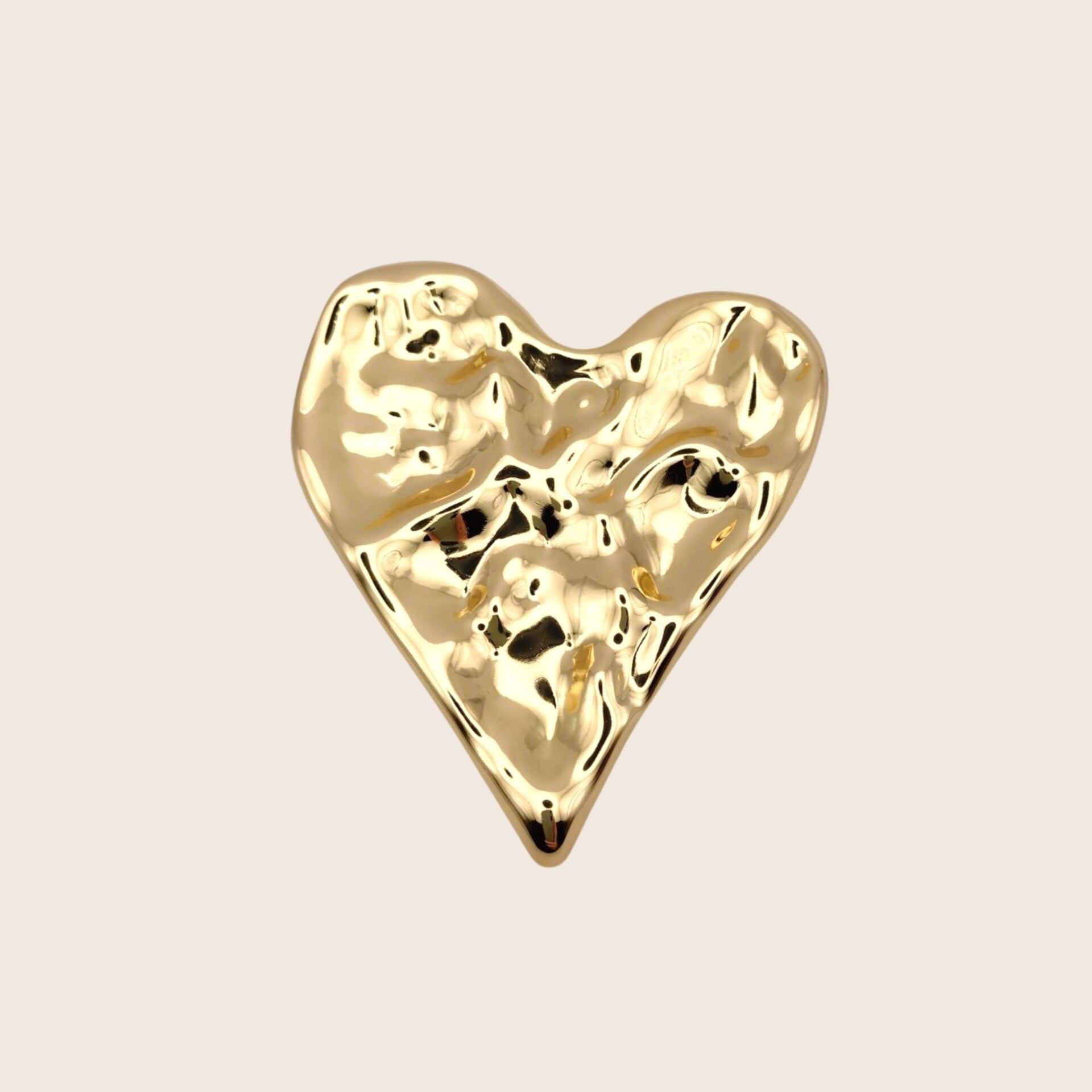 Hammered Heart Broche