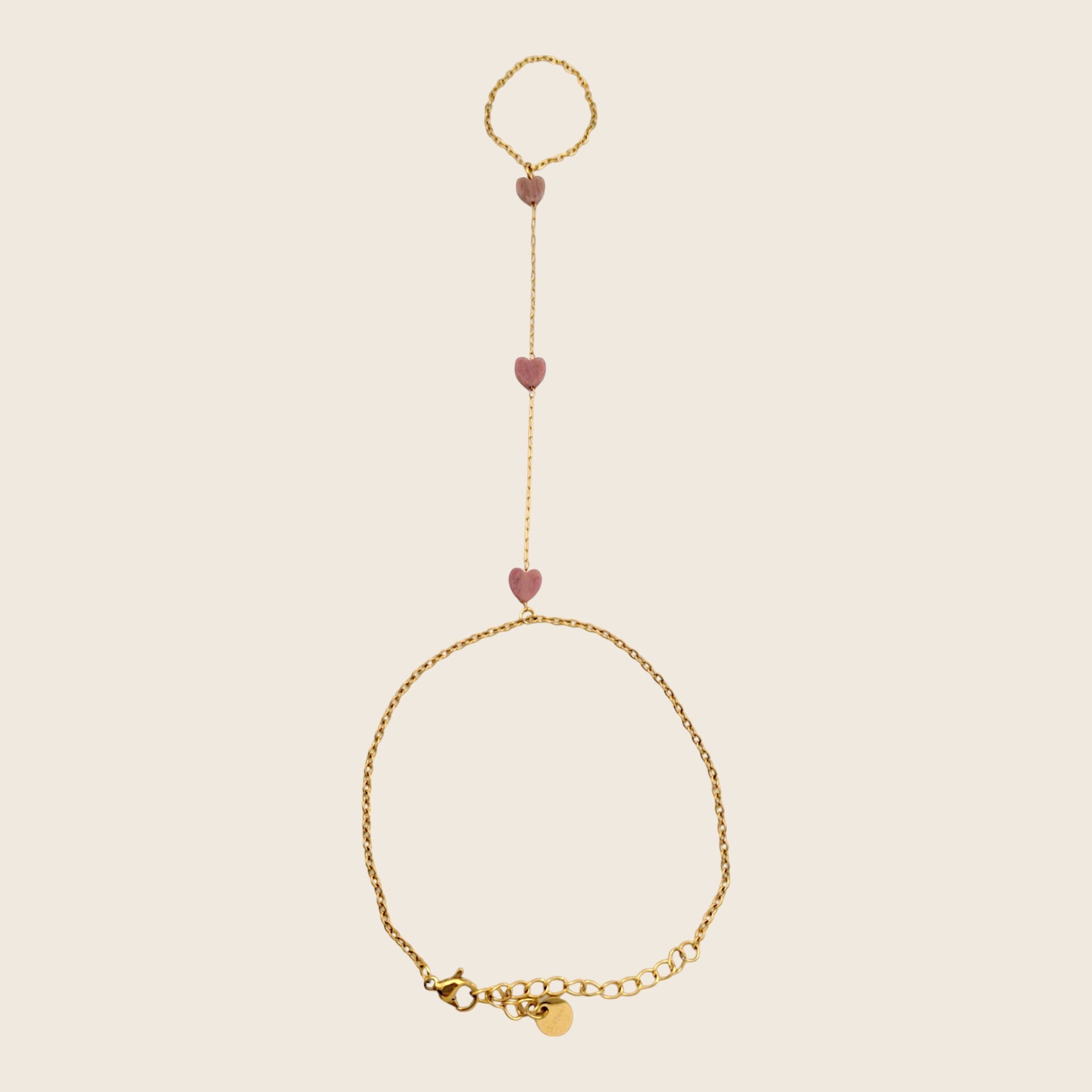 Hand Chain Blush Hearts