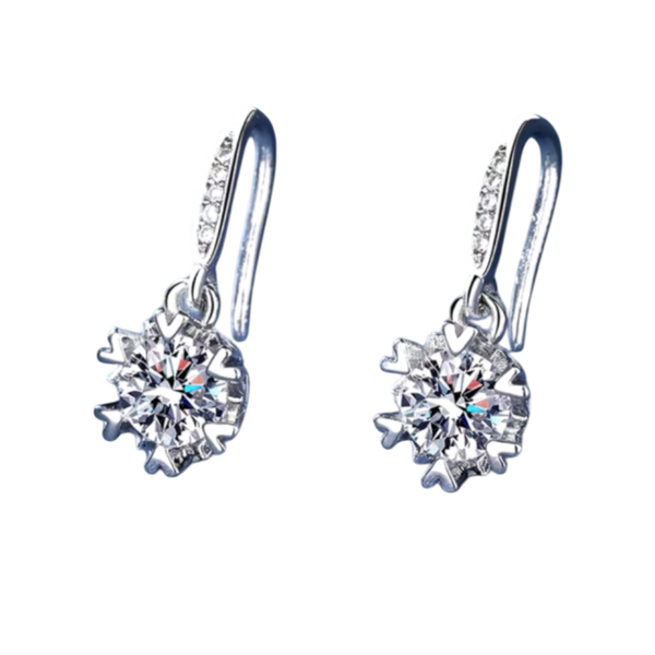 Oorbel zilver Steker met Steentje