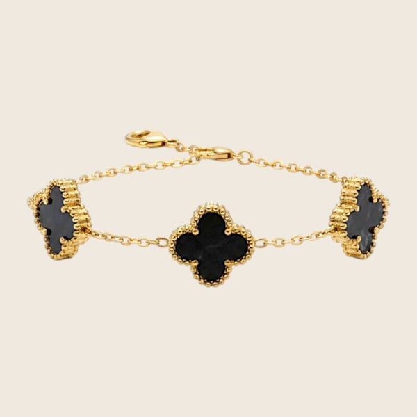 Klaver Armband Antraciet