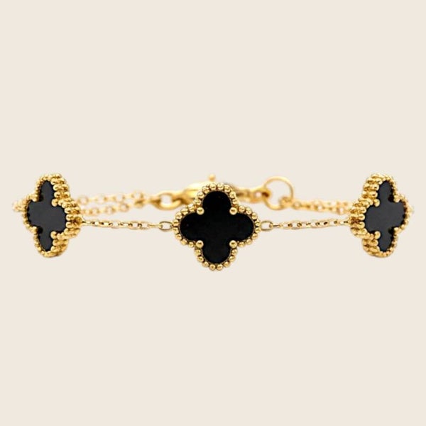 Klaver Armband Zwart
