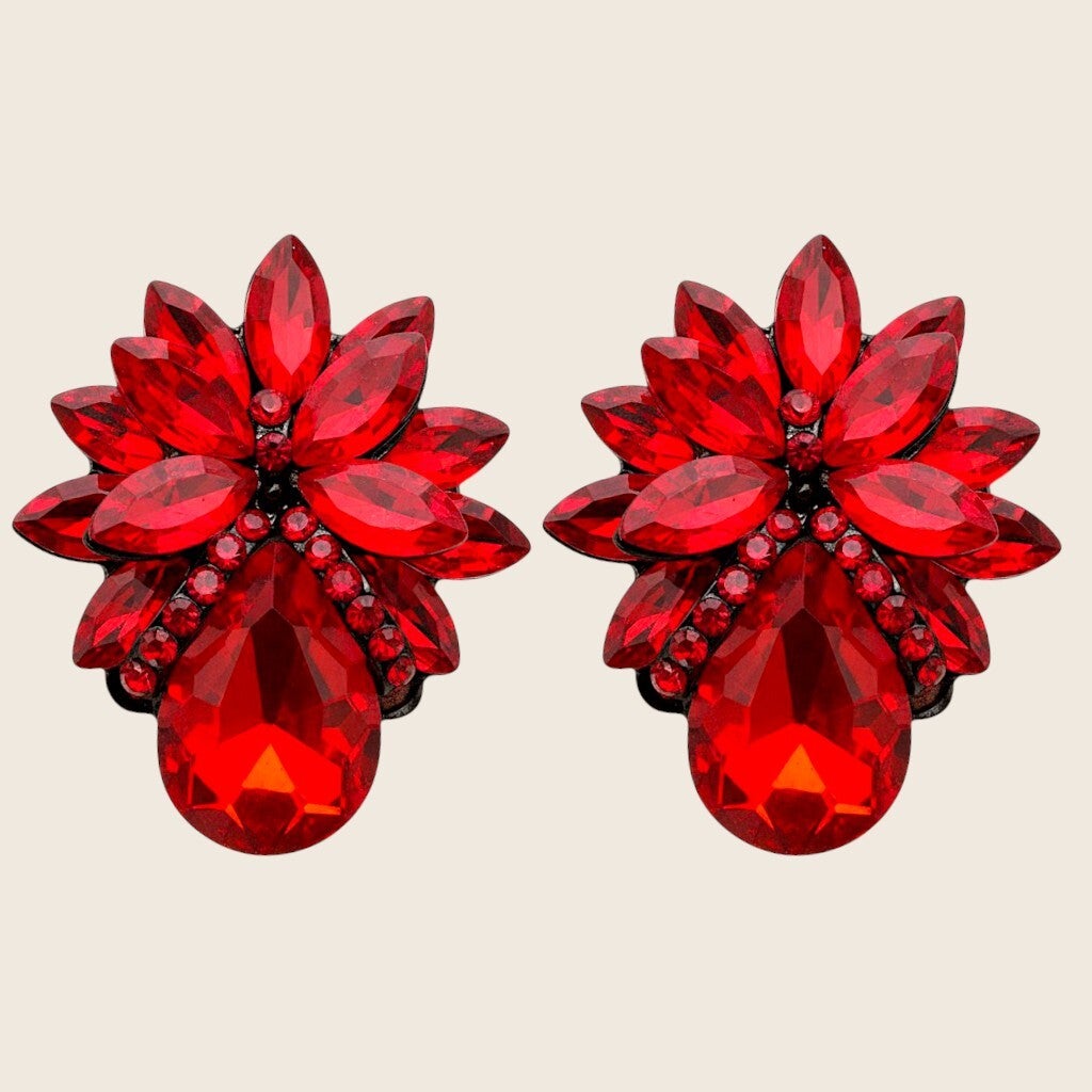 Lotus Ruby Studs