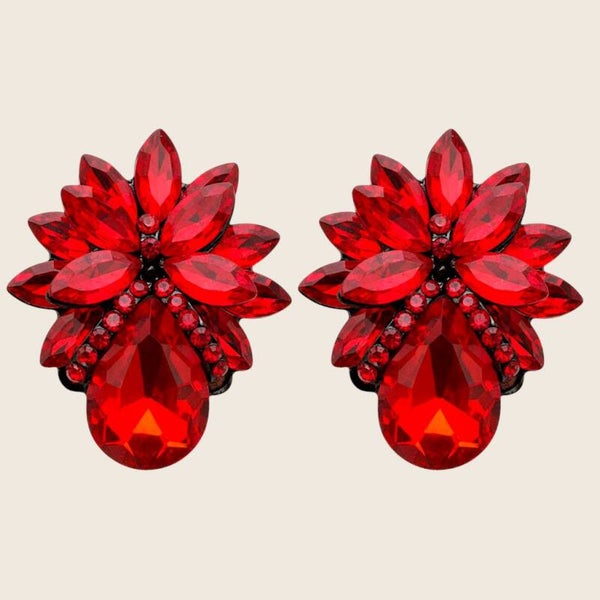 Lotus Ruby Studs