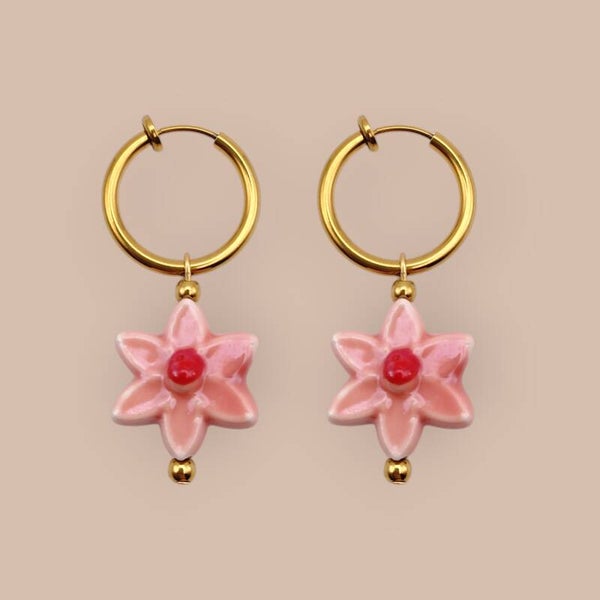 Clip oorbellen Pink Lilly