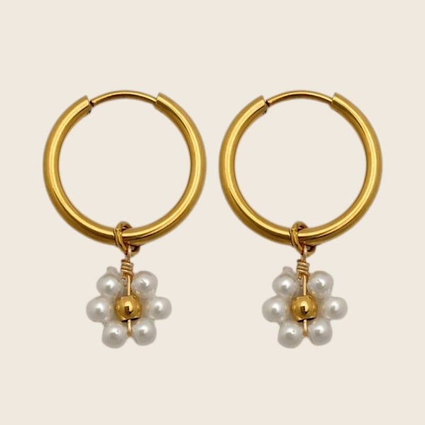 Oorbellen Daisy Wit