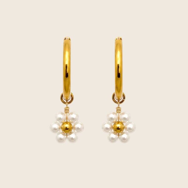 Oorbellen Daisy Wit