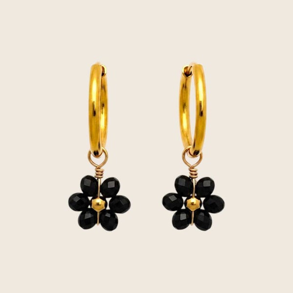 Oorbellen Daisy Zwart