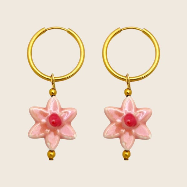 Oorbellen Pink Lilly