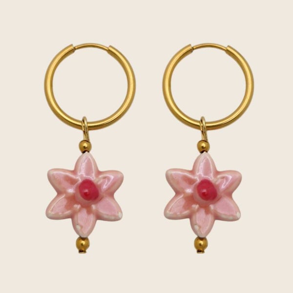 Oorbellen Pink Lilly