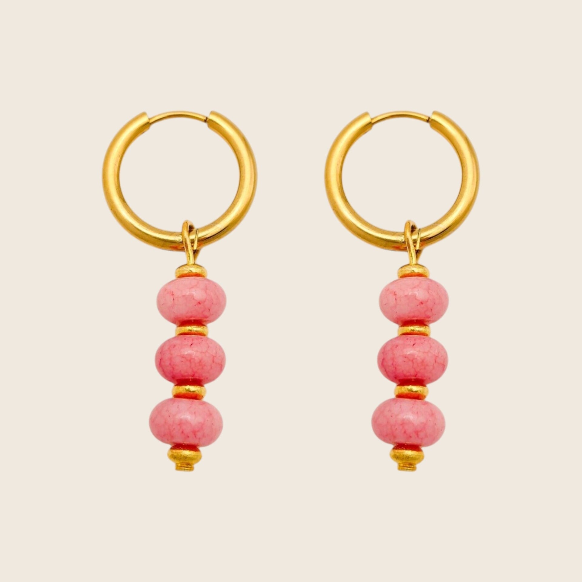 Oorbellen Pink Stuff Jade