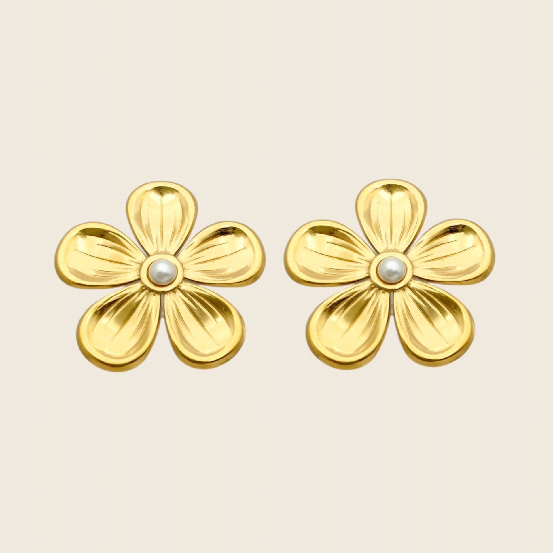 Pearl Flower Studs