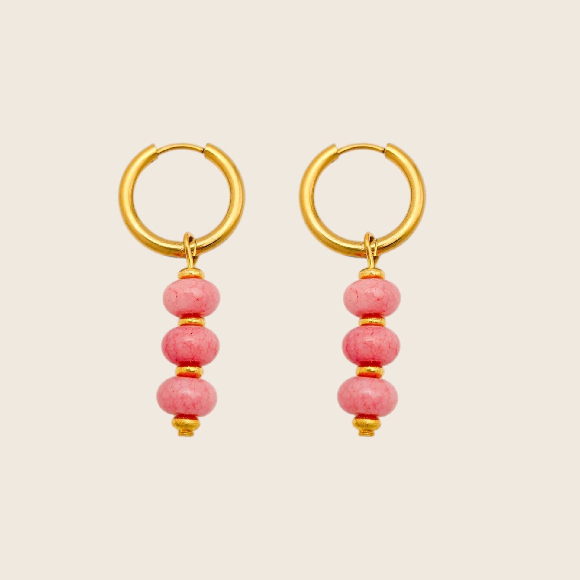 Oorbellen Pink Stuff Jade
